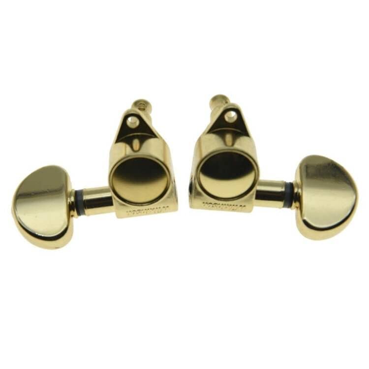Wilkinson 3x3 ROTO Style Full Size Sealed Guitar Tuners Tuning Keys Pegs Guitar Machine Heads Fits USA Les Paul or Acoustic Guitars Gold - Image 3